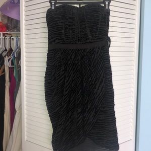 Black heart shaped strapless dress
